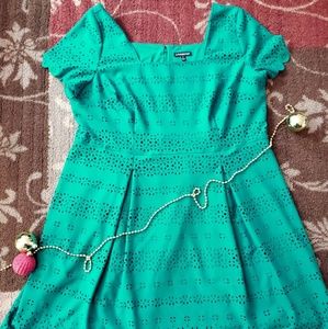 Lane Bryant Women's Green eyelet dress, Size 24